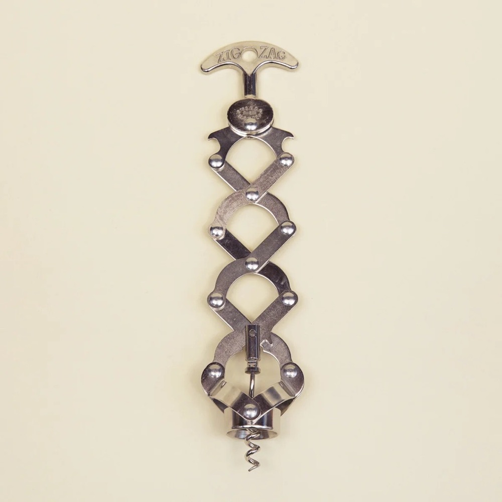 VERY RARE Zig Zag vintage expandable corkscrew vintage bar ware wine opener VGUC